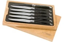Laguiole En Aubrac Steakmesser-Set 6-teilig Buffelhorn