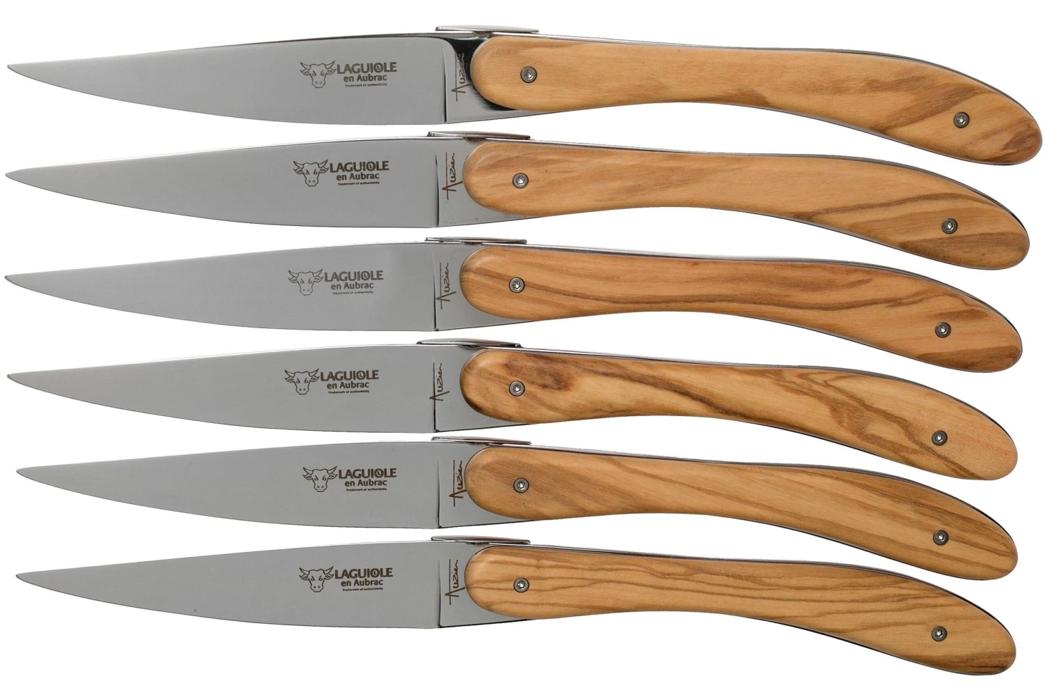 Laguiole En Aubrac Ecir Steakmesserset 6-teilig Olivenholz 1 Laguiole En Aubrac Ecir Steakmesserset 6-teilig Olivenholz