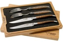 Laguiole En Aubrac CCF99NOIHL 4-teiliges Besteckset Walnussholz
