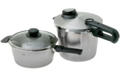 Fissler Vitavit Premium 622-412-13-090, 4-teiliges Schnellkochtopf-Set Mit Dampfeinsatz Und Deckel
