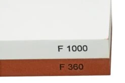 Helle Sharpening Stone L 300311 Schleifstein Körnung 360/1000, Lederscheide -Victorin Geschaft HE300311 03 helle