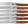 Forge De Laguiole T62MINTHBRI Thujaholz Poliert Set Von 6 Steakmessern