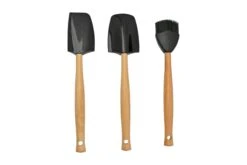 Le Creuset Premium Silikonspatel-Set 3-teilig, Schwarz -Victorin Geschaft LC42830001400007 02 lecreuset