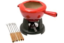 Le Creuset Fondueset Mit Gusseiserner Handgriff, 2L, Kirschrot