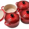 Le Creuset Les Céramiques Mini-Cocotte Set 10 Cm, Kirschrot
