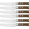 Maserin TEGI 2500TG01-M 6-teiliges Steakmesser-Set Mit Rolltasche, Braun