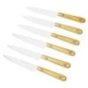 Nontron Traditional Set Of 6 Kitchen Knives, T6OF12RBU 6-teiliges Messerset