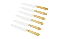 Nontron Traditional Set Of 6 Kitchen Knives, T6OF12RBU 6-teiliges Messerset