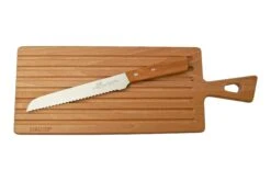 Lion Sabatier Planchette Pain 173324 2-teiliges Set, Brotmesser 20 Cm Und Brotbrett Aus Buchenholz