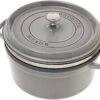 Staub Cocotte / Bräter 26cm, 5,2L, Grau Mit Dämpfeinsatz