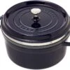 Staub Cocotte / Bräter 26cm, 5,2L, Blau Mit Dämpfeinsatz