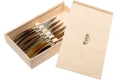 Saladini 6-teiliges Steakmesserset 23 Cm, Ochsenhorn -Victorin Geschaft SL4001PC6 03 saladini sl4001pc6 03