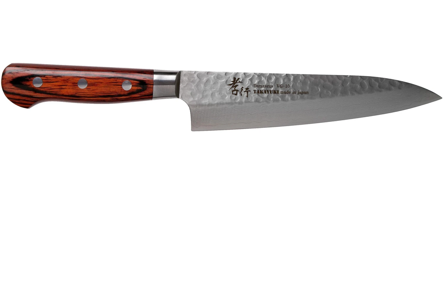 Sakai Takayuki 33-Layer Damascus Kochmesser 18 Cm, Mahagoni 2 Sakai Takayuki 33-Layer Damascus Kochmesser 18 Cm, Mahagoni – Bild 2