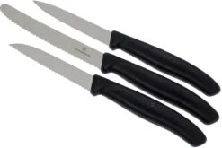 Victorinox SwissClassic Gemüsemesser Schwarz, 3-er Set, 6.7113.3