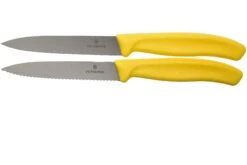 Victorinox SwissClassic Gemüsemesser Mit Wellenschliff/glatt Gelb 10 Cm, 2er Set, VT6-7796-L8B