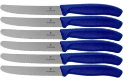 Victorinox SwissClassic 6.7832.6, 6-teiliges Tomatenmesserset, Blau