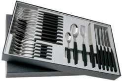Victorinox Swiss Modern 6.9093.11W.24, 24-teiliges Besteckset Mit Tomatenmesser, Schwarz -Victorin Geschaft VT6 9093 11W 24 02 victorinox