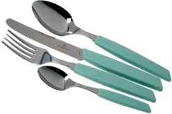 Victorinox Swiss Modern 6.9096.11W41.24, 24-teiliges Besteckset Mit Tomatenmesser, Grün