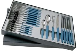 Victorinox Swiss Modern 6.9096.12W2.24, 24-teiliges Besteckset Mit Steakmesser, Blau -Victorin Geschaft VT6 9096 12W2 24 02 victorinox