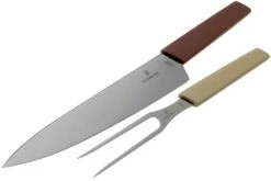 Victorinox Swiss Modern Tranchiermesser Und -gabel, Weintrauben-rot Und Mandel-beige -Victorin Geschaft VT6 9096 21G 03 victorinox