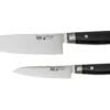 Yaxell Ran 36056, 3-teiliges Messerset Santoku 16,5 Cm, Universalmesser 12 Cm Und Messerschleifer