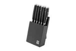 Yaxell Tsuchimon 36771 6-teiliges Steakmesserset Mit Messerblock, Schwarz